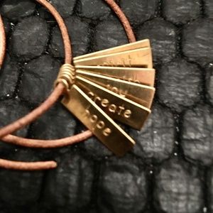 Bundle of Inspiration Leather Thong Choker - 14k Gold Plate - Be Encouraging!